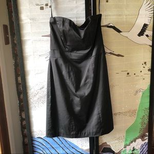 Black strapless dress